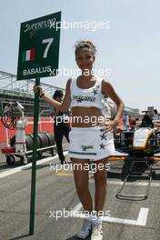 27.06.2004 Monza, Italy, Sunday 27 June 2004, Grid girl - SUPERFUND EURO 3000 Championship Rd 4, Monza, Italy, ITA - SUPERFUND COPYRIGHT FREE editorial use only