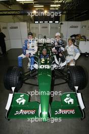 30.10.2004 Nurburgring, Germany, Saturday,  30 October 2004, Norbert Siedler, AUT, ADM Motorsport with Karl Wendliner, Development Driver , Mathias Lauda, AUT, Euro 3000 Traini Racing and Bernard Auinger, AUT,  Euronova and the New FORMULA SUPERFUND CAR - SUPERFUND EURO 3000 Championship Rd 9, Nurburgring, Germany, GER - SUPERFUND COPYRIGHT FREE editorial use only