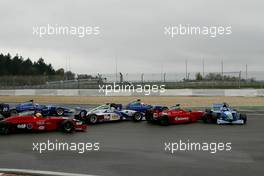 30.10.2004 Nurburgring, Germany, Saturday,  30 October 2004, Luca Filippi, ITA, Euronova was involved in a crash at the first corner - SUPERFUND EURO 3000 Championship Rd 9, Nurburgring, Germany, GER - SUPERFUND COPYRIGHT FREE editorial use only