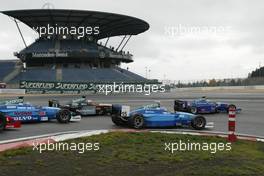 30.10.2004 Nurburgring, Germany, Saturday,  30 October 2004, The start of the race - SUPERFUND EURO 3000 Championship Rd 9, Nurburgring, Germany, GER - SUPERFUND COPYRIGHT FREE editorial use only