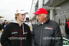 30.10.2004 Nurburgring, Germany, Saturday,  30 October 2004, Mathias Lauda, AUT, Euro 3000 Traini Racing with his father Niki Lauda - SUPERFUND EURO 3000 Championship Rd 9, Nurburgring, Germany, GER - SUPERFUND COPYRIGHT FREE editorial use only