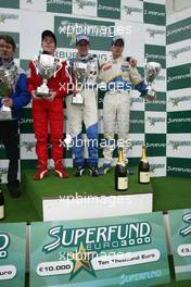 30.10.2004 Nurburgring, Germany, Saturday,  30 October 2004, Norbert Siedler, AUT, ADM Motorsport 1st place, Jonathan Reid, NZL, John Village Automotive 2nd place and Nicky Pastorelli, NED, Draco Racing Jr. Team 3rd place - SUPERFUND EURO 3000 Championship Rd 9, Nurburgring, Germany, GER - SUPERFUND COPYRIGHT FREE editorial use only