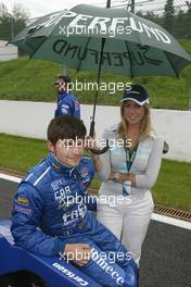 18.07.2004 Spa, Belgium, Sunday 18 July 2004, Fabrizio Del Monte, ITA, GP Racing with his girlfriend - SUPERFUND EURO 3000 Championship Rd 5, Spa Francorchamps, Belgium, BEL - SUPERFUND COPYRIGHT FREE editorial use only
