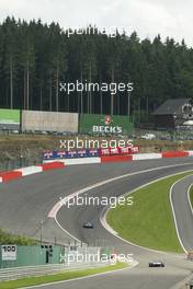 18.07.2004 Spa, Belgium, Sunday 18 July 2004, The cars race through Eau Rouge - SUPERFUND EURO 3000 Championship Rd 5, Spa Francorchamps, Belgium, BEL - SUPERFUND COPYRIGHT FREE editorial use only