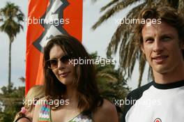 03.03.2004 Melbourne, Australia, F1, Wednesday, March, Brunotti's Australian Beach Party at St. Kilda Beach, Jenson Button, GBR, BAR Honda with Louise Griffith, Girl Friend, Girlfriend of Jenson Button. Formula 1 World Championship, Rd 1, Australian Grand Prix. www.xpb.cc, EMail: info@xpb.cc - copy of publication required for printed pictures. Every used picture is fee-liable. c Copyright: photo4 / xpb.cc - LEGAL NOTICE: THIS PICTURE IS NOT FOR ITALY  AND GREECE  PRINT USE, KEINE PRINT BILDNUTZUNG IN ITALIEN  UND  GRIECHENLAND!