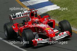 05.03.2004 Melbourne, Australia, F1, Friday, March, Practice, Michael Schumacher, GER, Scuderia Ferrari Marlboro, F2004, Action, Trac.k  Formula 1 World Championship, Rd 1, Australian Grand Prix. www.xpb.cc, EMail: info@xpb.cc - copy of publication required for printed pictures. Every used picture is fee-liable.  c Copyright: photo4 / xpb.cc - LEGAL NOTICE: THIS PICTURE IS NOT FOR ITALY  AND GREECE  PRINT USE, KEINE PRINT BILDNUTZUNG IN ITALIEN  UND  GRIECHENLAND!
