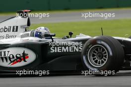 05.03.2004 Melbourne, Australia, F1, Friday, March, Practice, David Coulthard, GRB, West McLaren Mercedes, MP4-19, Action, Track  Formula 1 World Championship, Rd 1, Australian Grand Prix. www.xpb.cc, EMail: info@xpb.cc - copy of publication required for printed pictures. Every used picture is fee-liable.  c Copyright: photo4 / xpb.cc - LEGAL NOTICE: THIS PICTURE IS NOT FOR ITALY  AND GREECE  PRINT USE, KEINE PRINT BILDNUTZUNG IN ITALIEN  UND  GRIECHENLAND!