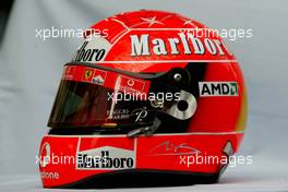 05.03.2004 Melbourne, Australia, F1, Friday, March, Michael Schumacher, GER, Ferrari  Helmet. Formula 1 World Championship, Rd 1, Australian Grand Prix. www.xpb.cc, EMail: info@xpb.cc - copy of publication required for printed pictures. Every used picture is fee-liable. c Copyright: photo4 / xpb.cc - LEGAL NOTICE: THIS PICTURE IS NOT FOR ITALY  AND GREECE  PRINT USE, KEINE PRINT BILDNUTZUNG IN ITALIEN  UND  GRIECHENLAND!