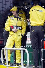05.03.2004 Melbourne, Australia, F1, Friday, March, Practice, Nick Heidfeld, GER, Jordan  on the prat perch. Formula 1 World Championship, Rd 1, Australian Grand Prix. www.xpb.cc, EMail: info@xpb.cc - copy of publication required for printed pictures. Every used picture is fee-liable. c Copyright: xpb.cc