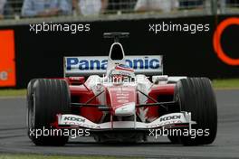 05.03.2004 Melbourne, Australia, F1, Friday, March, Practice, Olivier Panis, FRA, Panasonic Toyota Racing, TF104, Action, Track . Formula 1 World Championship, Rd 1, Australian Grand Prix. www.xpb.cc, EMail: info@xpb.cc - copy of publication required for printed pictures. Every used picture is fee-liable.  c Copyright: photo4 / xpb.cc - LEGAL NOTICE: THIS PICTURE IS NOT FOR ITALY  AND GREECE  PRINT USE, KEINE PRINT BILDNUTZUNG IN ITALIEN  UND  GRIECHENLAND!