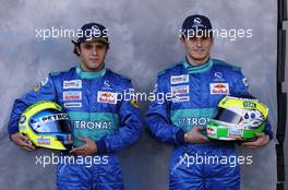 04.03.2004 Melbourne, Australia, F1, Thursday, March, Formula 1 Driver Portraits, Felipe Massa, BRA, Sauber with Giancarlo Fisichella, ITA. Formula 1 World Championship, Rd 1, Australian Grand Prix. www.xpb.cc, EMail: info@xpb.cc - copy of publication required for printed pictures. Every used picture is fee-liable. c Copyright: xpb.cc