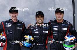 04.03.2004 Melbourne, Australia, F1, Thursday, March, Formula 1 Driver Portraits, Bas Leinders, BEL, Test Driver, Minardi with Zsolt Baumgartner, HUN, Minardi and Gianmaria Bruni, ITA,  Minardi. Formula 1 World Championship, Rd 1, Australian Grand Prix. www.xpb.cc, EMail: info@xpb.cc - copy of publication required for printed pictures. Every used picture is fee-liable. c Copyright: xpb.cc