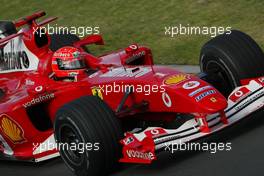 06.03.2004 Melbourne, Australia, F1, Saturday, March, Practice, Michael Schumacher, GER, Scuderia Ferrari Marlboro, F2004, Action, Track . Formula 1 World Championship, Rd 1, Australian Grand Prix. www.xpb.cc, EMail: info@xpb.cc - copy of publication required for printed pictures. Every used picture is fee-liable. c Copyright: xpb.cc