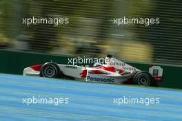 06.03.2004 Melbourne, Australia, F1, Saturday, March, Olivier Panis, FRA, Panasonic Toyota Racing, TF104, Action, Track . Formula 1 World Championship, Rd 1, Australian Grand Prix Practice.  www.xpb.cc, EMail: info@xpb.cc - copy of publication required for printed pictures. Every used picture is fee-liable. c Copyright: reporter images / xpb.cc - LEGAL NOTICE: THIS PICTURE IS NOT FOR GREECE PRINT USE, KEINE PRINT BILDNUTZUNG IN GRIECHENLAND!