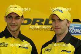 04.03.2004 Melbourne, Australia, F1, Thursday, March, Timo Glock, GER, Test Driver Jordan and Nick Heidfeld, GER, Jordan. Formula 1 World Championship, Rd 1, Australian Grand Prix. www.xpb.cc, EMail: info@xpb.cc - copy of publication required for printed pictures. Every used picture is fee-liable. c Copyright: reporter images / xpb.cc - LEGAL NOTICE: THIS PICTURE IS NOT FOR GREECE PRINT USE, KEINE PRINT BILDNUTZUNG IN GRIECHENLAND!