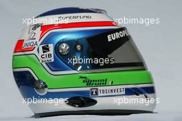 04.03.2004 Melbourne, Australia, F1, Thursday, March, Gianmaria Bruni, ITA,  Minardi Helmet. Formula 1 World Championship, Rd 1, Australian Grand Prix. www.xpb.cc, EMail: info@xpb.cc - copy of publication required for printed pictures. Every used picture is fee-liable. c Copyright: photo4 / xpb.cc - LEGAL NOTICE: THIS PICTURE IS NOT FOR ITALY  AND GREECE  PRINT USE, KEINE PRINT BILDNUTZUNG IN ITALIEN  UND  GRIECHENLAND! 