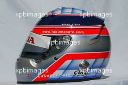04.03.2004 Melbourne, Australia, F1, Thursday, March, Takuma Sato, JPN,  BAR Honda Helmet. Formula 1 World Championship, Rd 1, Australian Grand Prix. www.xpb.cc, EMail: info@xpb.cc - copy of publication required for printed pictures. Every used picture is fee-liable. c Copyright: photo4 / xpb.cc - LEGAL NOTICE: THIS PICTURE IS NOT FOR ITALY  AND GREECE  PRINT USE, KEINE PRINT BILDNUTZUNG IN ITALIEN  UND  GRIECHENLAND! 