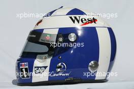 04.03.2004 Melbourne, Australia, F1, Thursday, March, David Coulthard, GBR, McLaren Mercedes Helmet. Formula 1 World Championship, Rd 1, Australian Grand Prix. www.xpb.cc, EMail: info@xpb.cc - copy of publication required for printed pictures. Every used picture is fee-liable. c Copyright: photo4 / xpb.cc - LEGAL NOTICE: THIS PICTURE IS NOT FOR ITALY  AND GREECE  PRINT USE, KEINE PRINT BILDNUTZUNG IN ITALIEN  UND  GRIECHENLAND! 