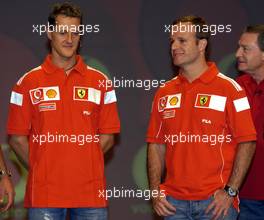 04.03.2004 Melbourne, Australia, F1, Thursday, March, Vodafone Event "Head2Head Challenge" at Vodafone Arena, Station, Michael Schumacher, GER, Ferrari, Rubens Barrichello, BRA, Ferrari - Formula 1 World Championship, Rd 1, Australian Grand Prix. www.xpb.cc, EMail: info@xpb.cc - copy of publication required for printed pictures. Every used picture is fee-liable. c Copyright: xpb.cc
