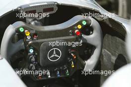 03.03.2004 Melbourne, Australia, F1, Wednesday, March, stering wheel from an McLaren Mercedes, Formula 1 World Championship, Rd 1, Australian Grand Prix preperations. www.xpb.cc, EMail: info@xpb.cc - copy of publication required for printed pictures. Every used picture is fee-liable. c Copyright: xpb.cc