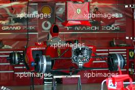 03.03.2004 Melbourne, Australia, F1, Wednesday, March, Box of Ferrari, Feature, Formula 1 World Championship, Rd 1, Australian Grand Prix preperations. www.xpb.cc, EMail: info@xpb.cc - copy of publication required for printed pictures. Every used picture is fee-liable. c Copyright: xpb.cc