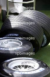 03.03.2004 Melbourne, Australia, F1, Wednesday, March, Michelin intermediate tyres. Formula 1 World Championship, Rd 1, Australian Grand Prix preparations. www.xpb.cc, EMail: info@xpb.cc - copy of publication required for printed pictures. Every used picture is fee-liable. c Copyright: xpb.cc