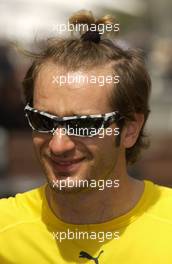 03.03.2004 Melbourne, Australia, F1, Wednesday, March, Jarno Trulli, ITA, Renault F1 Team, with a different hair style. Formula 1 World Championship, Rd 1, Australian Grand Prix preparations. www.xpb.cc, EMail: info@xpb.cc - copy of publication required for printed pictures. Every used picture is fee-liable. c Copyright: xpb.cc