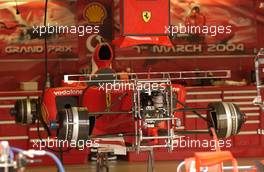 03.03.2004 Melbourne, Australia, F1, Wednesday, March, Scuderia Ferrari Marlboro, F2004. Formula 1 World Championship, Rd 1, Australian Grand Prix preparations. www.xpb.cc, EMail: info@xpb.cc - copy of publication required for printed pictures. Every used picture is fee-liable. c Copyright: xpb.cc