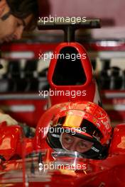 22.01.2004 Granollers, Spain, Michael Schumacher, GER, Ferrari. Thursday, January testing at the Circuit de Catalunya, Barclona, Spanien, Testfahrten