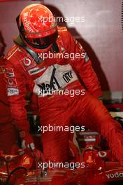 22.01.2004 Granollers, Spain, Michael Schumacher, GER, Ferrari. Thursday, January testing at the Circuit de Catalunya, Barclona, Spanien, Testfahrten