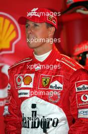 27.08.2004 Spa-Francorchamps, Belgium, F1, Friday, August, Michael Schumacher, GER, Scuderia Ferrari Marlboro, F2004, Pitlane, Box, Garage - Formula 1 World Championship, Practice, Rd 14, Belgium Grand Prix, BEL, Belgium