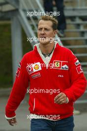 27.08.2004 Spa-Francorchamps, Belgium, F1, Friday, August, Michael Schumacher, GER, Ferrari - Formula 1 World Championship, Rd 14, Belgium Grand Prix, BEL, Belgium