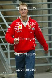 27.08.2004 Spa-Francorchamps, Belgium, F1, Friday, August, Michael Schumacher, GER, Ferrari - Formula 1 World Championship, Rd 14, Belgium Grand Prix, BEL, Belgium