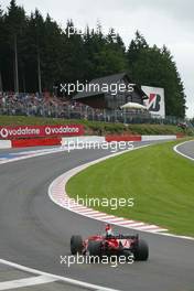 27.08.2004 Spa-Francorchamps, Belgium, F1, Friday, August, Michael Schumacher, GER, Scuderia Ferrari Marlboro, F2004, Action, Track - Formula 1 World Championship, Practice, Rd 14, Belgium Grand Prix, BEL, Belgium