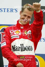 29.08.2004 Spa-Francorchamps, Belgium, F1, Sunday, August, Michael Schumacher, GER, Ferrari - Formula 1 World Championship, Podium, Rd 14, Belgium Grand Prix, BEL, Belgium