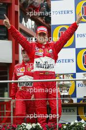 29.08.2004 Spa-Francorchamps, Belgium, F1, Sunday, August, Michael Schumacher, GER, Ferrari wins the world championship - Formula 1 World Championship, Podium, Rd 14, Belgium Grand Prix, BEL, Belgium