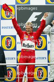 29.08.2004 Spa-Francorchamps, Belgium, F1, Sunday, August, Michael Schumacher, GER, Ferrari - Formula 1 World Championship, Podium, Rd 14, Belgium Grand Prix, BEL, Belgium