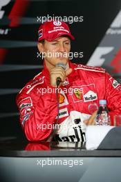 28.08.2004 Spa-Francorchamps, Belgium,  F1, Saturday, Press conference, Michael Schumacher (GER), Scuderia Ferrari Marlboro, Portrait (2nd) - Formula 1 World Championship, Rd 14, Belgium Grand Prix, BEL, Belgium