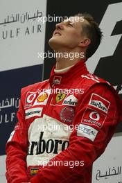 04.04.2004 Manama, Bahrain, F1, Sunday, April, Michael Schumacher, GER, Ferrari, Formula 1 World Championship, Podium, Rd 3, Bahrain Grand Prix, BHR