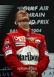 04.04.2004 Manama, Bahrain, F1, Sunday, April, Michael Schumacher, GER, Ferrari, Portrait, Formula 1 World Championship, Podium, Rd 3, Bahrain Grand Prix, BHR