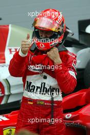 04.04.2004 Manama, Bahrain, F1, Sunday, April, Park Ferme, Michael Schumacher, GER, Ferrari, Formula 1 World Championship, Race, Rd 3, Bahrain Grand Prix, BHR