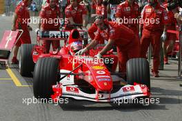 22.10.2004 Interlagos, Brazil, F1, Friday, October, Rubens Barrichello, BRA, Ferrari - Formula 1 World Championship, Rd 18, Brazilian Grand Prix, BRA, Brazil, Practice