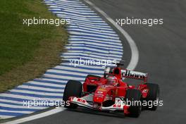 22.10.2004 Interlagos, Brazil, F1, Friday, October, Rubens Barrichello, BRA, Scuderia Ferrari Marlboro, F2004, Action, Track - Formula 1 World Championship, Rd 18, Brazilian Grand Prix, BRA, Brazil, Practice