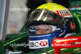 22.10.2004 Interlagos, Brazil, F1, Friday, October, Mark Webber, AUS, Jaguar Racing, R5, Pitlane, Box, Garage - Formula 1 World Championship, Rd 18, Brazilian Grand Prix, BRA, Brazil, Practice