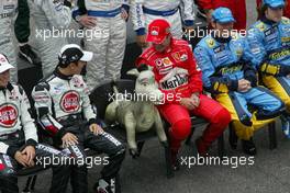 24.10.2004 Interlagos, Brazil, F1, Sunday, October, "donkey" from www.donkeydoesf1.co.uk is sitting in Michael Schumacher's seat - Formula 1 World Championship, Rd 18, Brazilian Grand Prix, BRA, Brazil