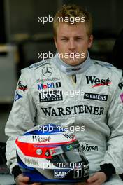 21.10.2004 Interlagos, Brazil, F1, Thursday, October, Kimi Raikkonen, FIN, Räikkönen, McLaren Mercedes now with Nescafe sponser in his helmet - Formula 1 World Championship, Rd 18, Brazilian Grand Prix, BRA, Brazil
