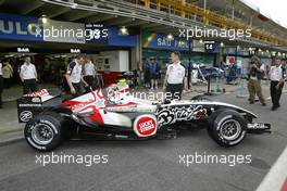 21.10.2004 Interlagos, Brazil, F1, Thursday, October, Anthony Davidson's BAR with a new paint scheme - Formula 1 World Championship, Rd 18, Brazilian Grand Prix, BRA, Brazil