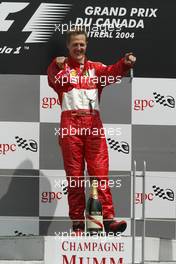 13.06.2004 Montreal, Canada, F1, Sunday, June, Michael Schumacher, GER, Ferrari - Formula 1 World Championship, Podium, Rd 8, Canadian Grand Prix, Canada, CAN