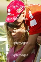 12.06.2004 Montreal, Canada, F1, Saturday, June, Michael Schumacher, GER, Ferrari with Corina Schumacher, GER, Corinna, wife of Michael Schumacher - Formula 1 World Championship, Rd 8, Canadian Grand Prix, Canada, CAN