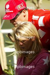 12.06.2004 Montreal, Canada, F1, Saturday, June, Michael Schumacher, GER, Ferrari with Corina Schumacher, GER, Corinna, wife of Michael Schumacher - Formula 1 World Championship, Rd 8, Canadian Grand Prix, Canada, CAN